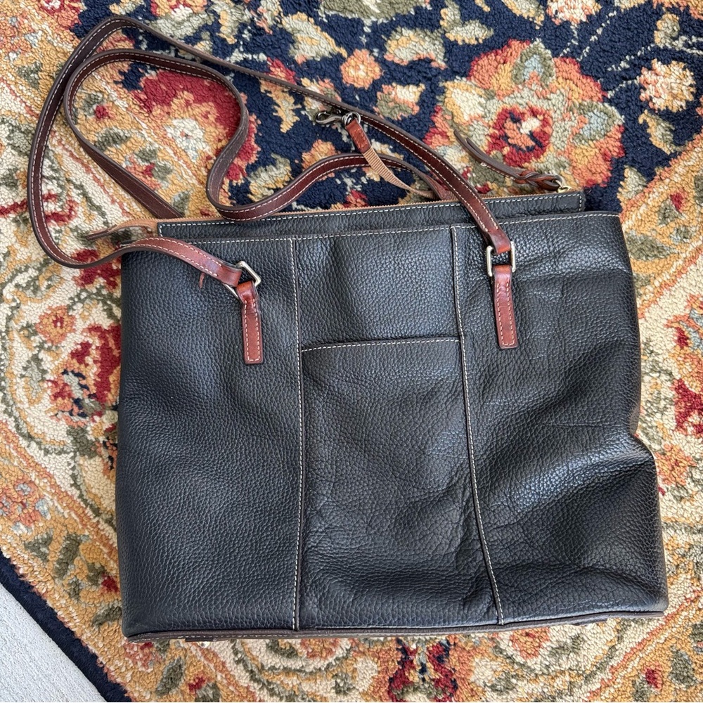 Dooney & Bourke Pebble Grain Leather Lexington Shopper Black Purse Shoulder Bag - Picture 4 of 8